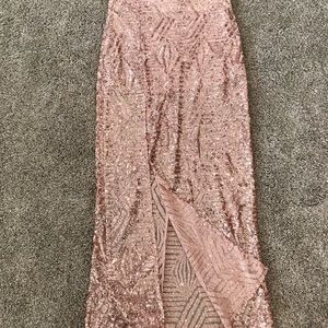 Gianni Bini Rose Gold Sequin Skirt - Large